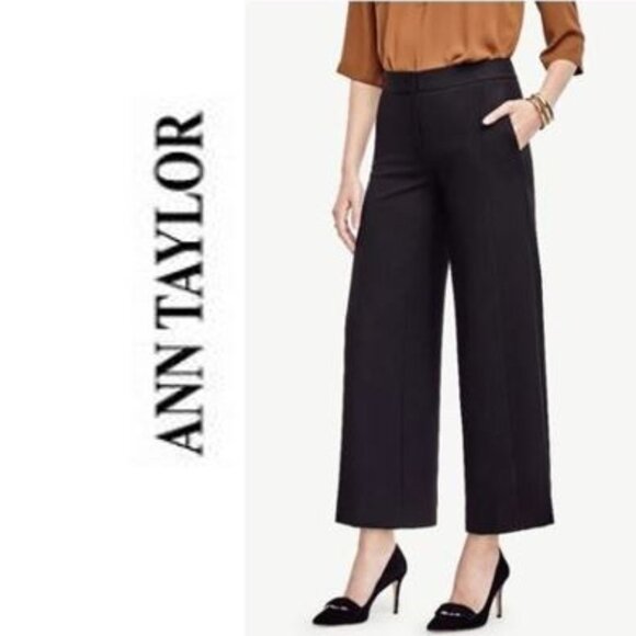 Ann Taylor Factory Pants - NWOT!! - ANN TAYLOR Factory, Black cropped wide legged pants